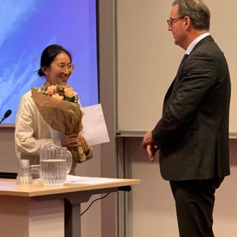 Yue Wang og Willum Þór Þórsson heilbrigðisráðherra